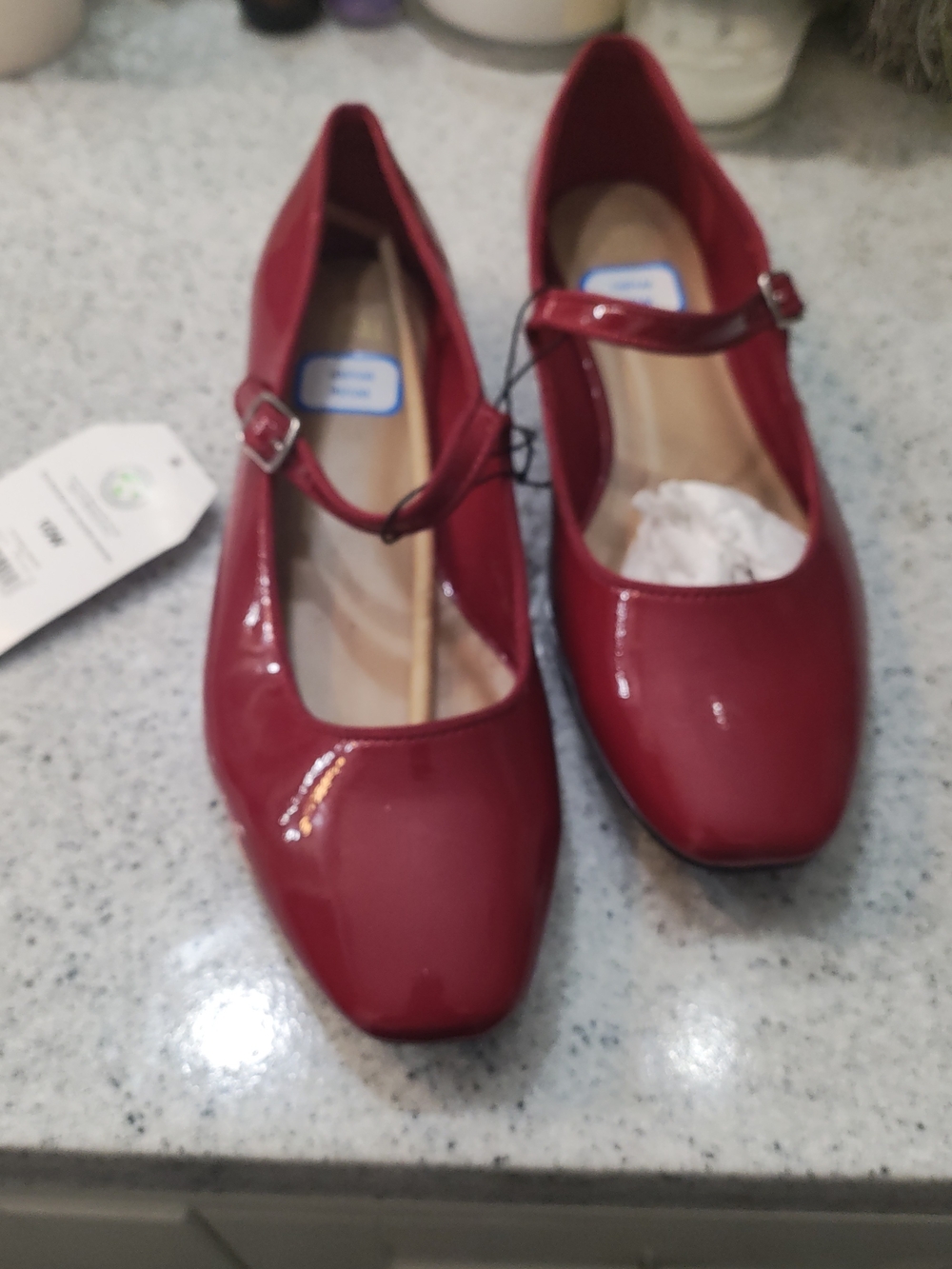 🩰⏱️⏳Time and Tru Red Patent Mary Jane Flats with Buckle Strap